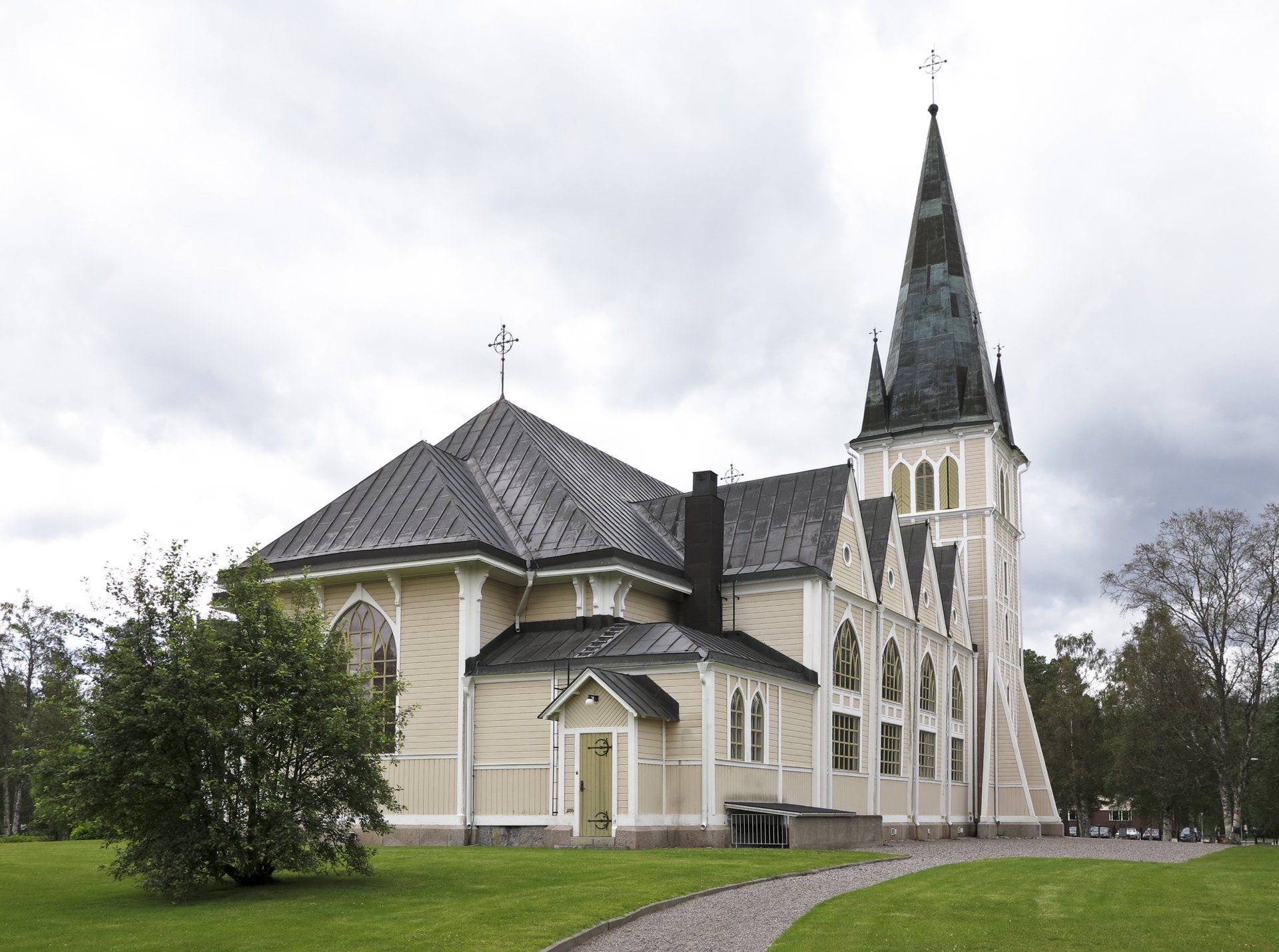 Arvidsjaurs kyrka — tornet i samhället, inte Granberget och inte Harrejaurliden