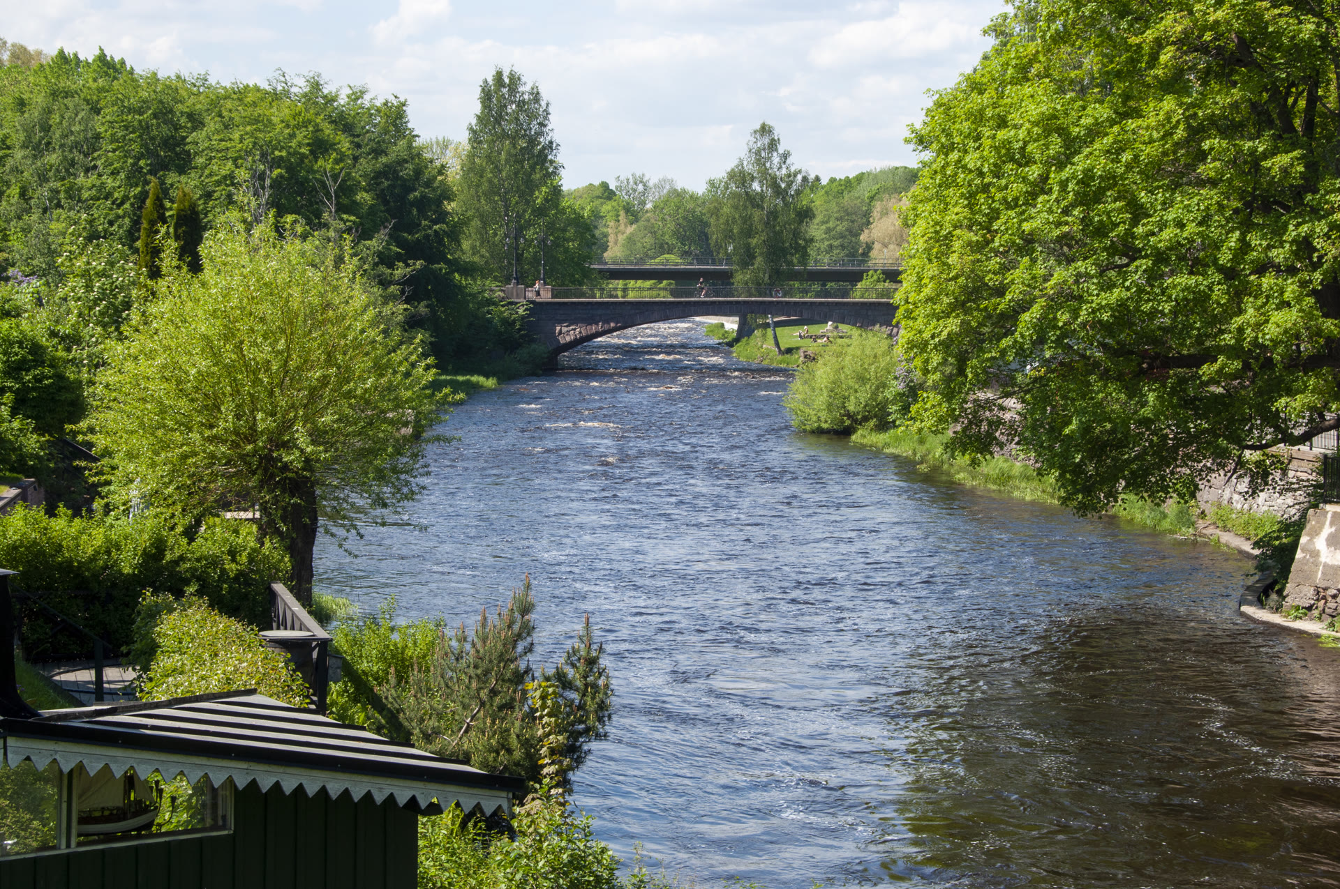 Gavleån i Gävle — ån vid kontorsorten, inte ett namngivet Billerud-arrende